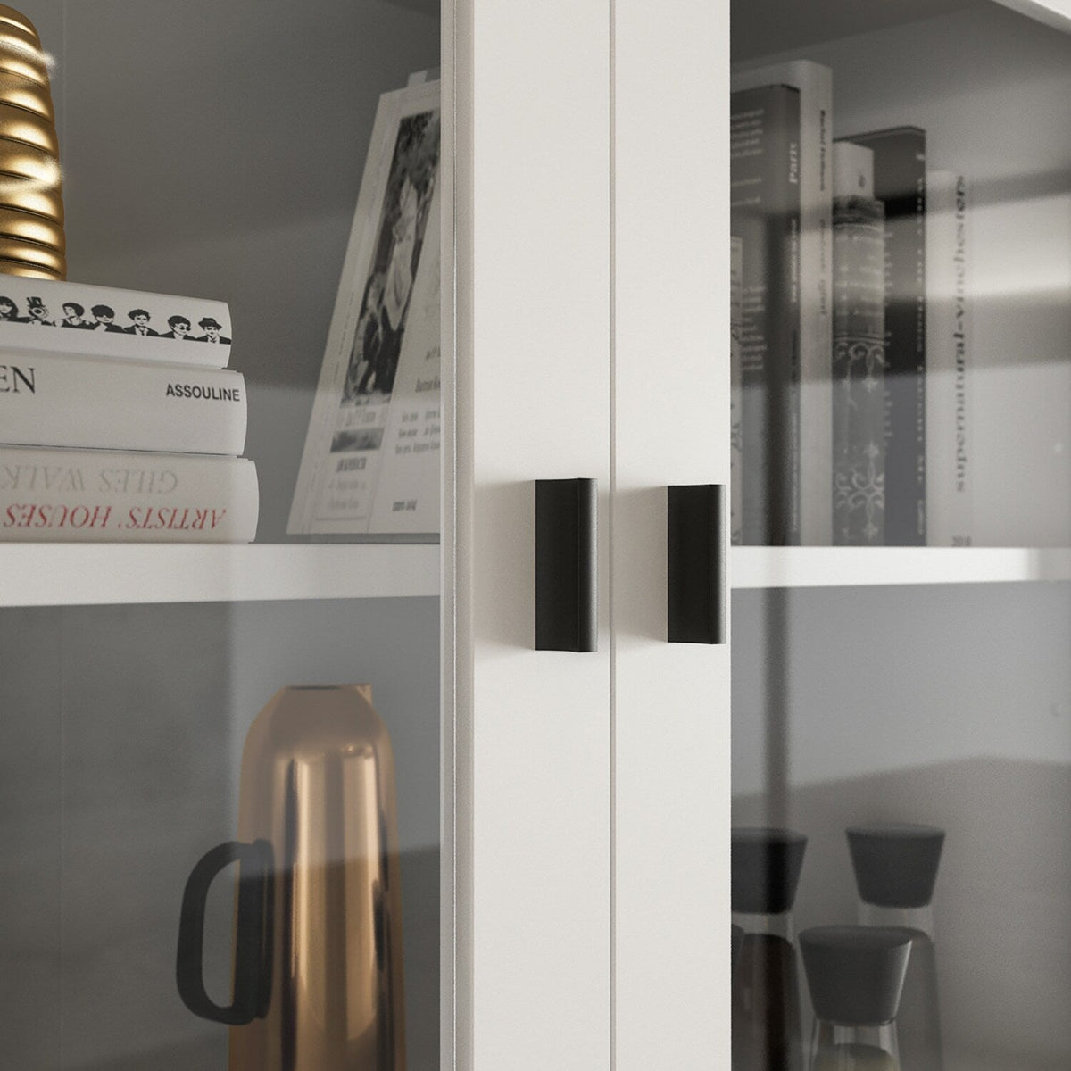 FUFU&GAGA 47.2-in W x 87.8-in H Mdf White Freestanding Utility Storage Cabinet
