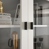 FUFU&GAGA 47.2-in W x 87.8-in H Mdf White Freestanding Utility Storage Cabinet