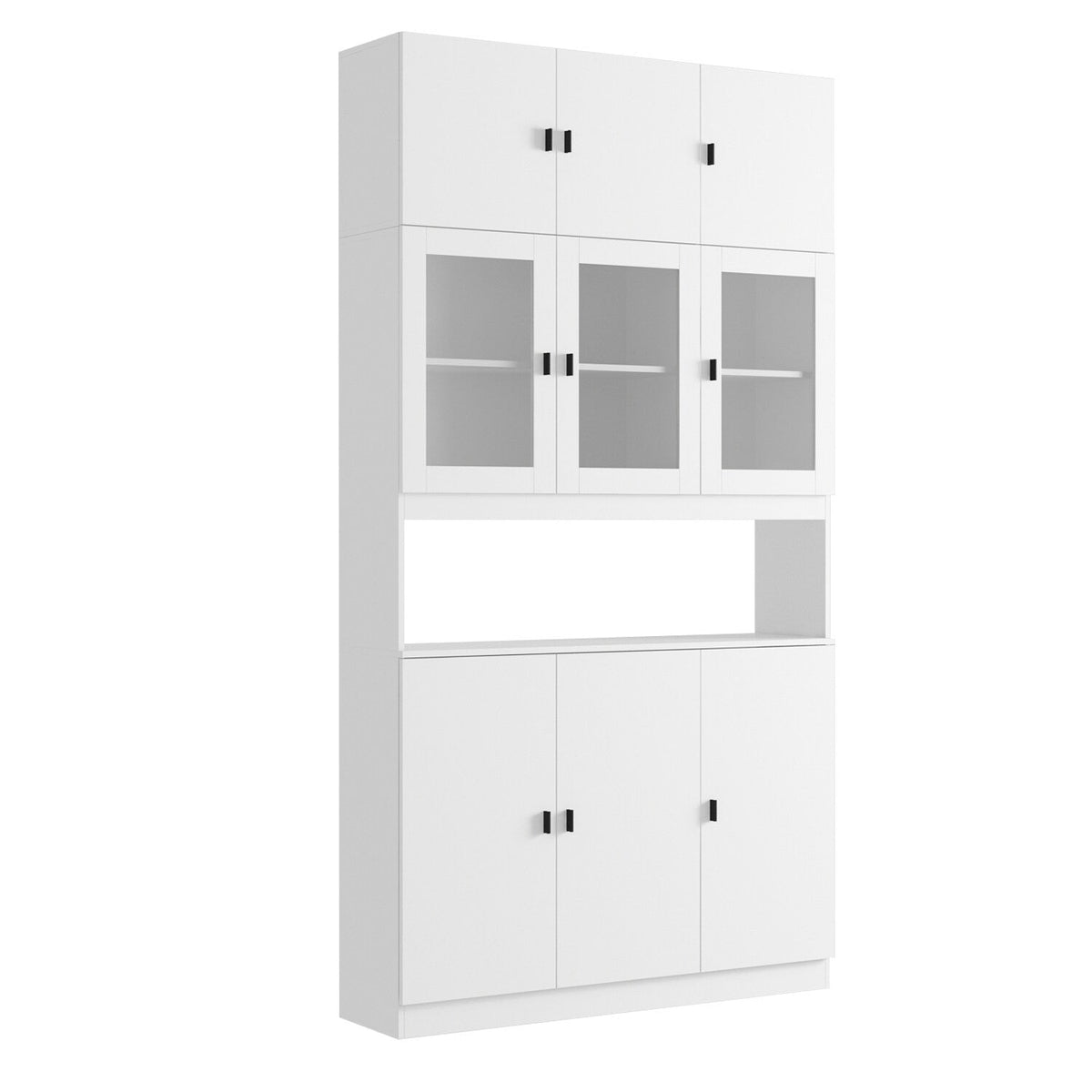 FUFU&GAGA 47.2-in W x 87.8-in H Mdf White Freestanding Utility Storage Cabinet