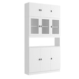 FUFU&GAGA 47.2-in W x 87.8-in H Mdf White Freestanding Utility Storage Cabinet