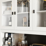 FUFU&GAGA 47.2-in W x 87.8-in H Mdf White Freestanding Utility Storage Cabinet