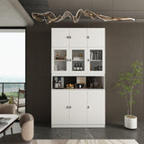 FUFU&GAGA 47.2-in W x 87.8-in H Mdf White Freestanding Utility Storage Cabinet