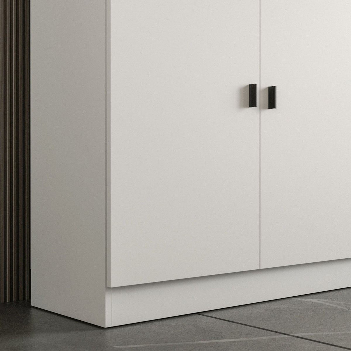 FUFU&GAGA 47.2-in W x 87.8-in H Mdf White Freestanding Utility Storage Cabinet