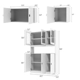 FUFU&GAGA 47.2-in W x 87.8-in H Mdf White Freestanding Utility Storage Cabinet