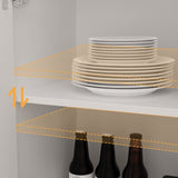 FUFU&GAGA 47.2-in W x 78.7-in H Mdf White Freestanding Utility Storage Cabinet
