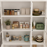 FUFU&GAGA 47.2-in W x 78.7-in H Mdf White Freestanding Utility Storage Cabinet