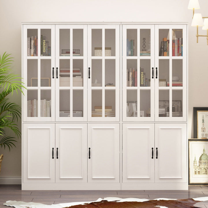FUFU&GAGA 78.7-in W x 78.7-in H Mdf White Freestanding Utility Storage Cabinet