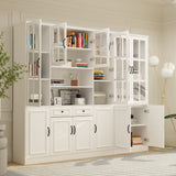 FUFU&GAGA 94.5-in W x 78.7-in H Mdf White Freestanding Utility Storage Cabinet