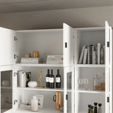 FUFU&GAGA 47.2-in W x 87.8-in H Mdf White Freestanding Utility Storage Cabinet