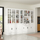 FUFU&GAGA 110.2-in W x 78.7-in H Mdf White Freestanding Utility Storage Cabinet
