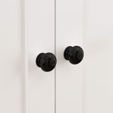 FUFU&GAGA 27.6-in W x 70.9-in H Wood Composite White Freestanding Utility Storage Cabinet