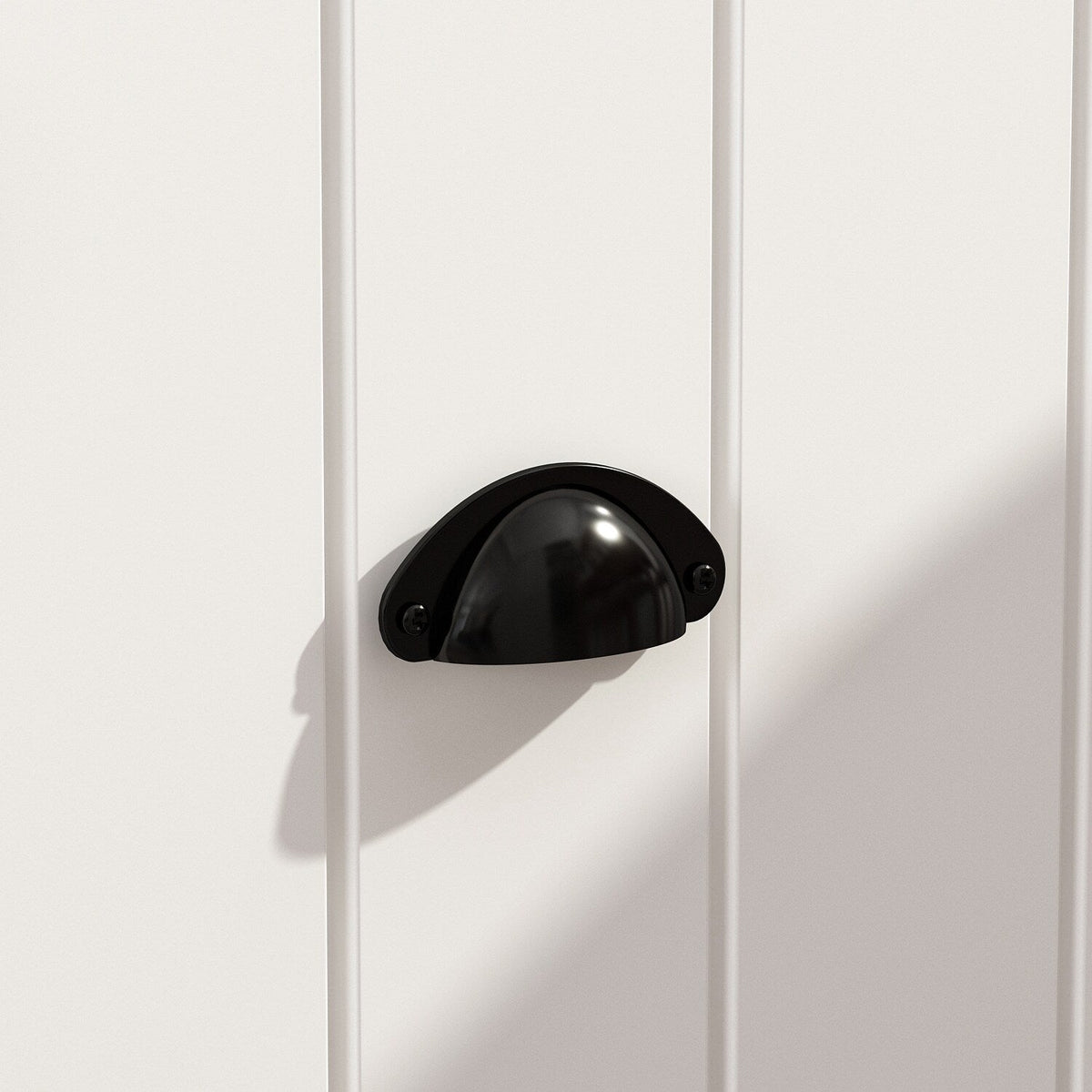 FUFU&GAGA 27.6-in W x 70.9-in H Wood Composite White Freestanding Utility Storage Cabinet