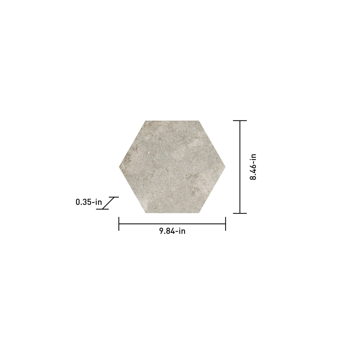 Satori Cosmo Argento 8-in x 10-in Matte Porcelain Hexagon Floor and Wall Tile (0.44-sq. ft/ Piece)