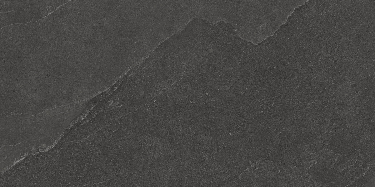Satori Gios Graphite 12-in x 24-in Matte Porcelain Stone Look Floor and Wall Tile (1.93-sq. ft/ Piece)