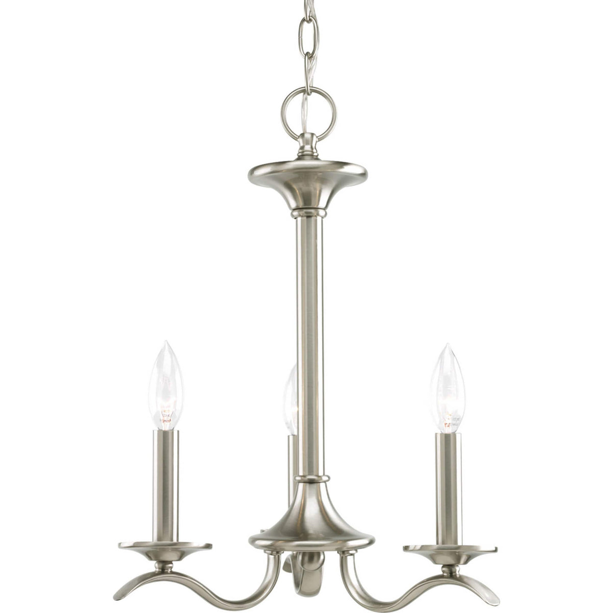Progress Lighting Inspire 3-Light Brushed Nickel Transitional Chandelier