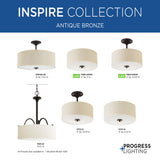 Progress Lighting Inspire 5-Light Brushed Nickel Transitional Chandelier