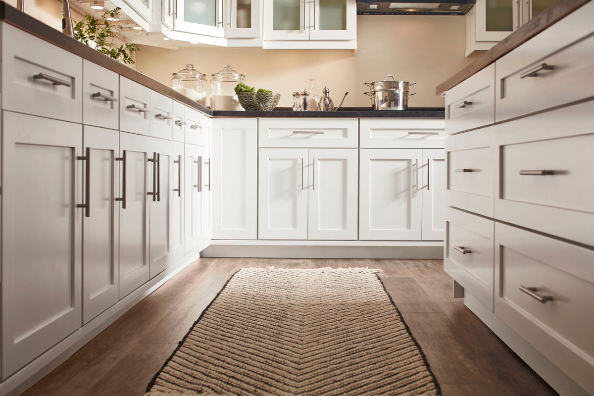 Valleywood Cabinetry 12-in W x 34.5-in H x 24-in D Rustic Hickory 3-Drawer Base Ready To Assemble Plywood Cabinet (Flat Panel Style)