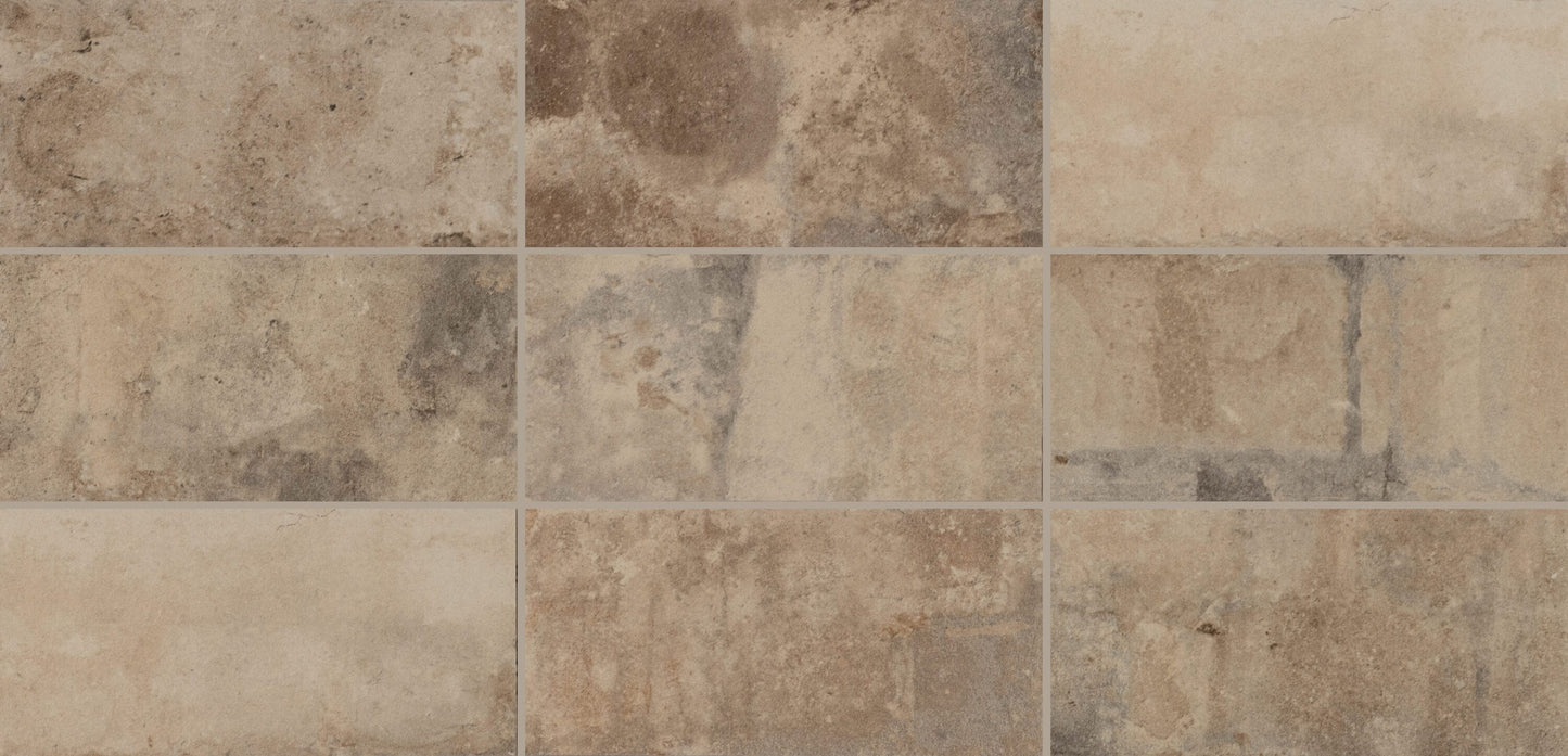 allen + roth Earthen Mountain Road 4-in x 8-in Matte Porcelain Brick look Floor and Wall Tile product image