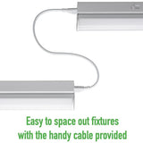 4 ft. Color Changing 32-Watt Equivalent Integrated LED White Strip Light Linkable 1800 Lumens (4 Pack)