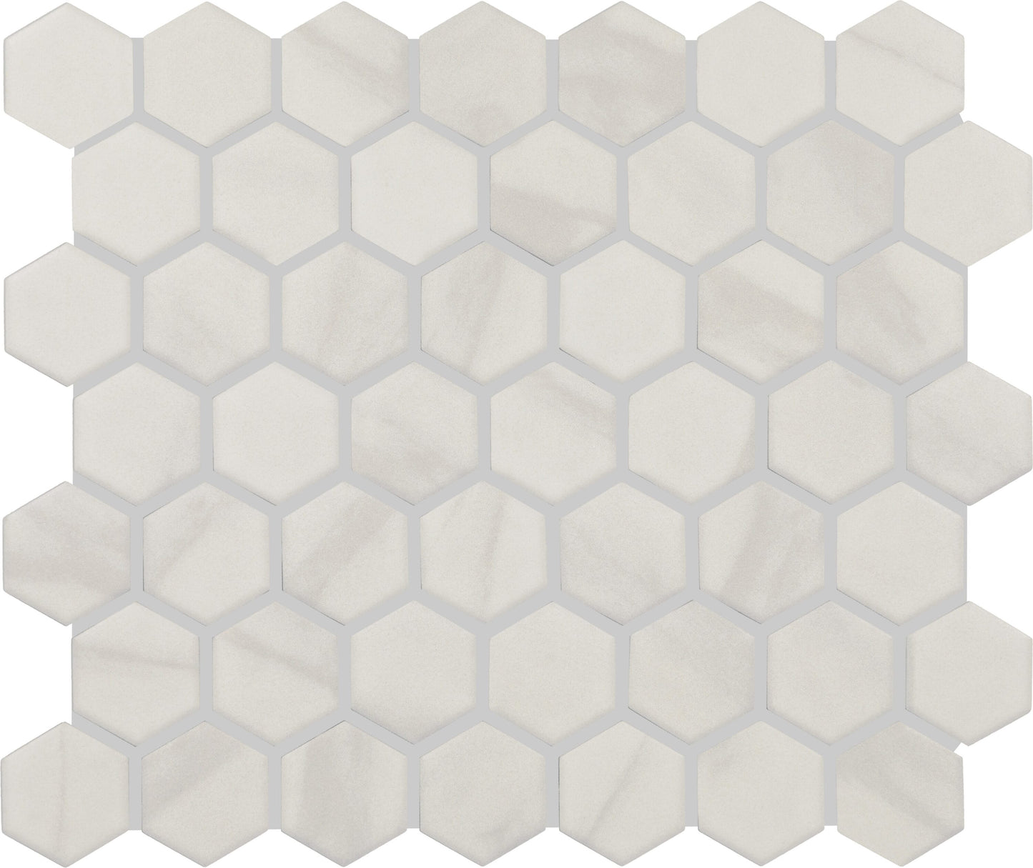 Style Selections Bianco Carrara 10-in x 12-in Matte Ceramic Hexagon Mosaic Floor and Wall Tile product image