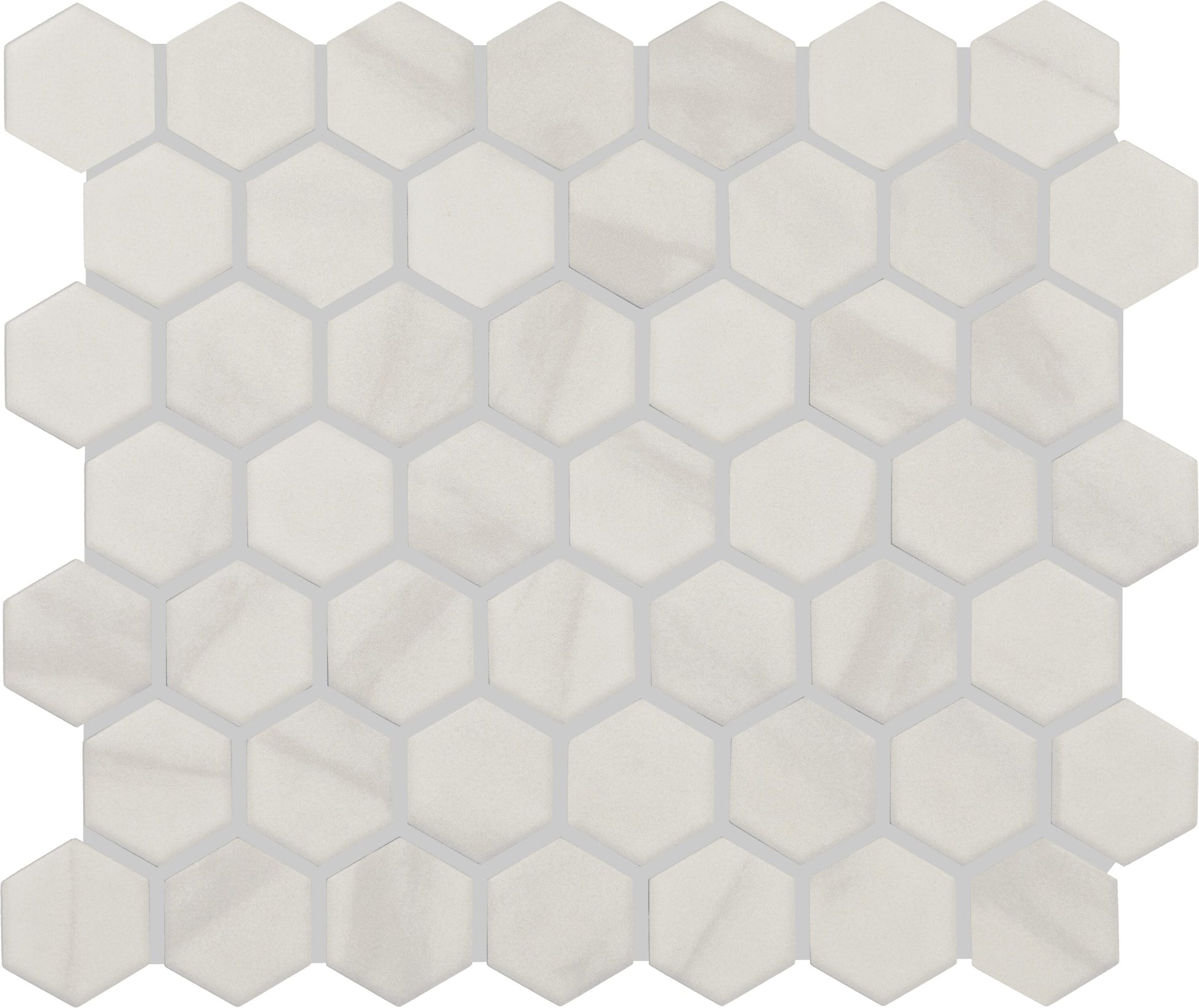 Style Selections Bianco Carrara 10-in x 12-in Matte Ceramic Hexagon Mosaic Floor and Wall Tile product image