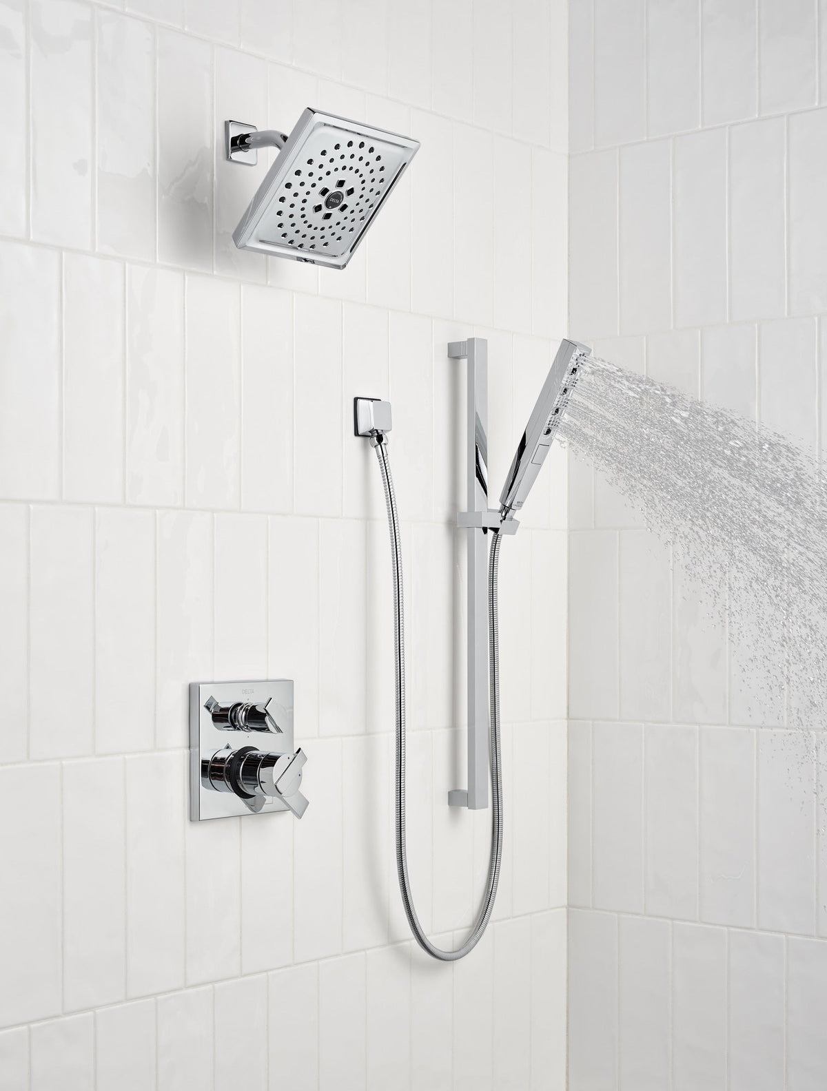 Delta Universal Showering Components Chrome 5-Spray Handheld Shower 1.75-GPM (6.6-LPM)