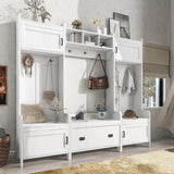 Yiekholo Modern 78.7-in White Composite Hall Tree