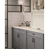 Diamond Express Jamestown 15-in W x 34.5-in H x 21-in D Moonstone Gray 3-Drawer Wood Wall-mount Cabinet Banks