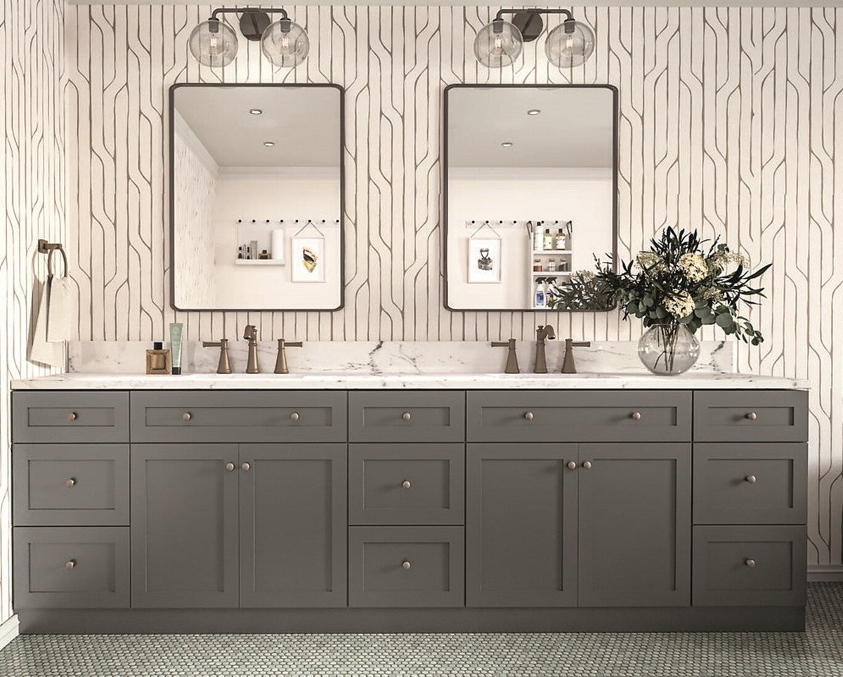 Diamond Express Jamestown 15-in W x 34.5-in H x 21-in D Moonstone Gray 3-Drawer Wood Wall-mount Cabinet Banks