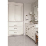 Diamond Express Jamestown 12-in W x 32.5-in H x 21-in D White 3-Drawer Wood Wall-mount Cabinet Banks