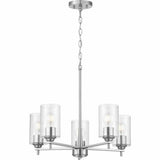 Progress Lighting Morehouse 5-Light Brushed Nickel Transitional Chandelier
