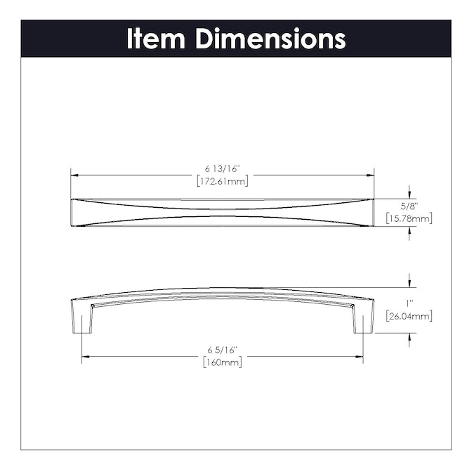 Hickory Hardware Crest 3-in (76mm) Center to Center Rectangular Handle Drawer Pull