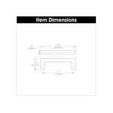 Hickory Hardware Skylight (76mm) Center to Center Rectangular Handle Drawer Pull