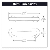 Hickory Hardware Craftsman 3-3/4-in (96mm) Center to Center Chrome Rectangular Bar Drawer Pull