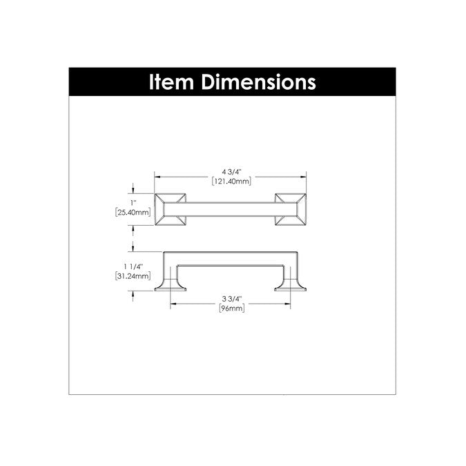 Hickory Hardware Studio 3-3/4-in Center to Center Polished Nickel Rectangular Handle Drawer Pulls