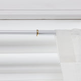 Project Source 28-in to 48-in White Steel Tension Curtain Rod with Finials