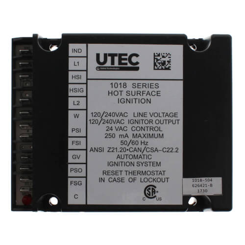Nordyne 626421R ignitor - front view (Product Type: Ignitor)
