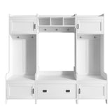 Yiekholo Modern 78.7-in White Composite Hall Tree