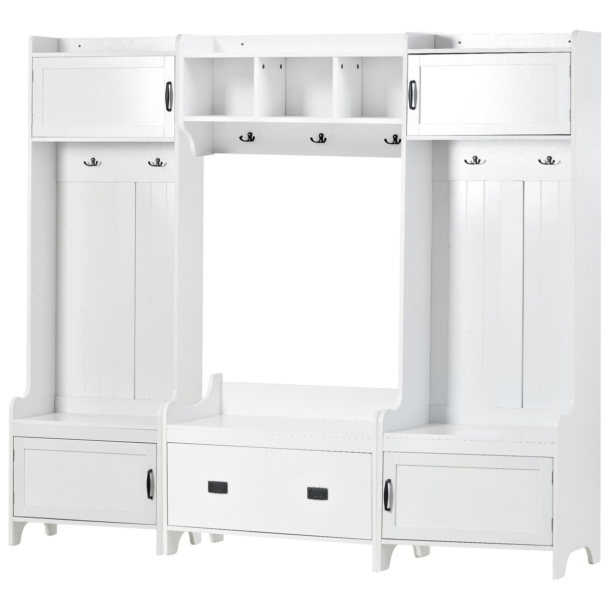 Yiekholo Modern 78.7-in White Composite Hall Tree