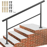 VEVOR 4-5 Steps Aluminum Handrail 4.98-ft x 35.2-in Aluminum Deck Handrail Kit