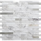 Apollo Tile White 12-in x 12-in Satin Ceramic Marble Look Peel-and-stick Tile (9.26-sq. ft/ Carton)