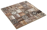 American Olean Genuine Stone Moroccan Natural Travertine Mosaic Wall Tile, 11 in x 11 in