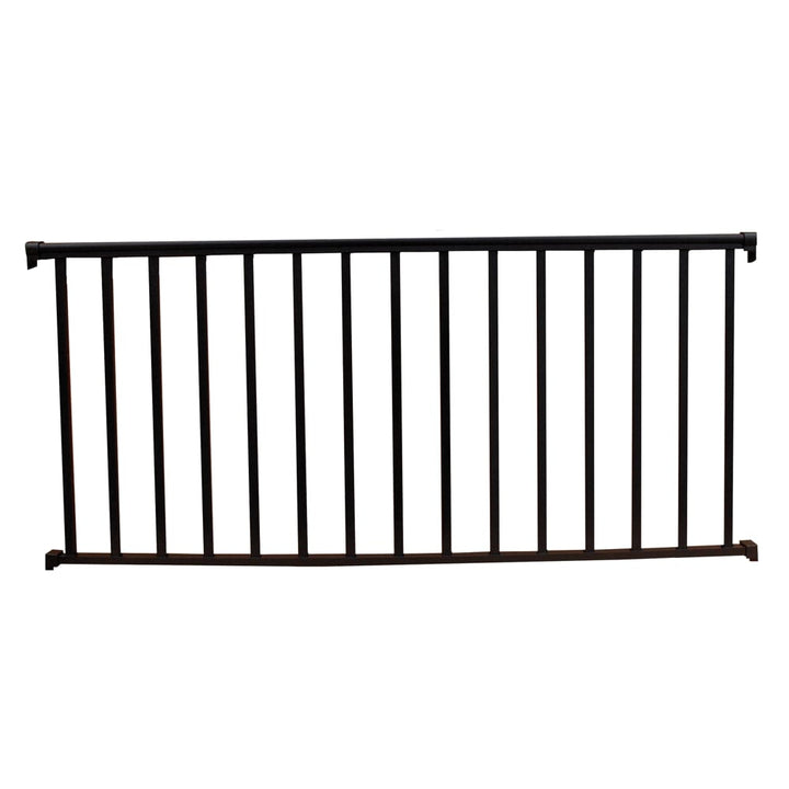 Wolf Handrail 8-ft x 42-in Hammered Black Aluminum Deck Rail Kit