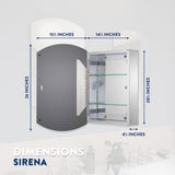 Croydex 16-in x 26-in Surface/Recessed Mount Silver Mirrored Arched Medicine Cabinet