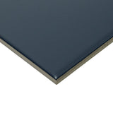 VitaScape Midnight Satin 4-in x 12-in Satin Ceramic Subway Wall Tile (0.38-sq. ft per Piece) by American Olean