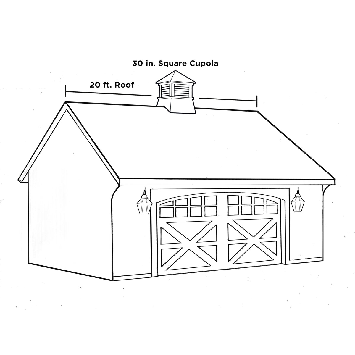 Good Directions Manchester Cupola with Copper Rooster Weathervane, 30-in x 67-in White Vinyl Cupola with Copper Roof