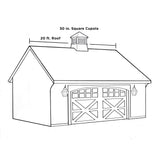 Good Directions Manchester Cupola with Copper Finial, 30-in W x 67-in H, White PVC-Vinyl with 24-Ga Copper Roof
