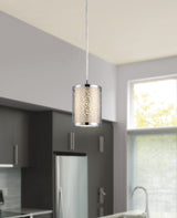 Portfolio Chrome Transitional Teardrop Pendant Light, Adjustable up to 63 in, E26 Base