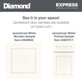 Diamond Express Jamestown 30-in W x 30-in H x 24-in D White Diagonal Corner Wall Fully Assembled Plywood Cabinet (Recessed Panel Shaker Style)