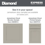 Diamond Express Jamestown 30-in W x 34.5-in H x 24-in D Cloud Gray 3-Drawer Base Fully Assembled Plywood Cabinet (Recessed Panel Shaker Style)